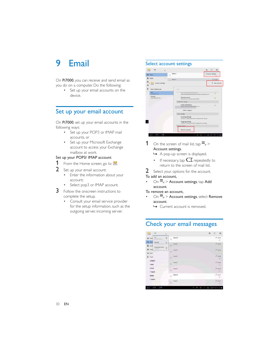 9 email | Philips PI7000/93 User Manual | Page 29 / 46