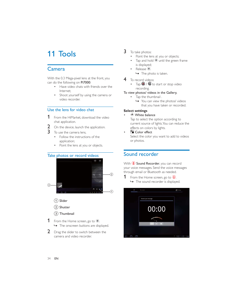 11 tools | Philips PI7000/93 User Manual | Page 33 / 46