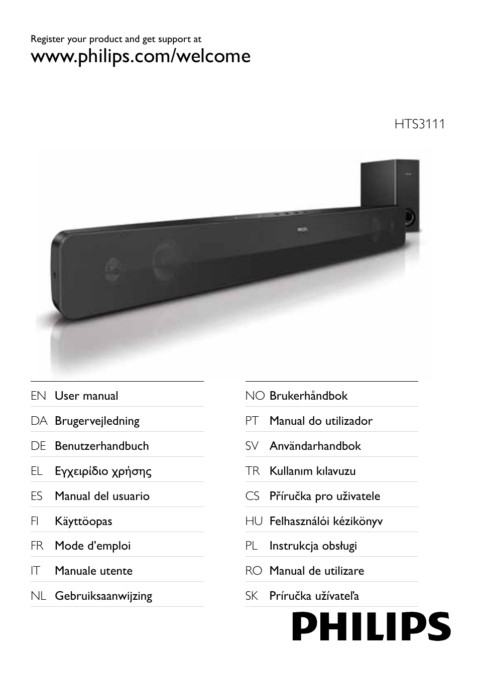 Philips HTS3111 User Manual | 13 pages