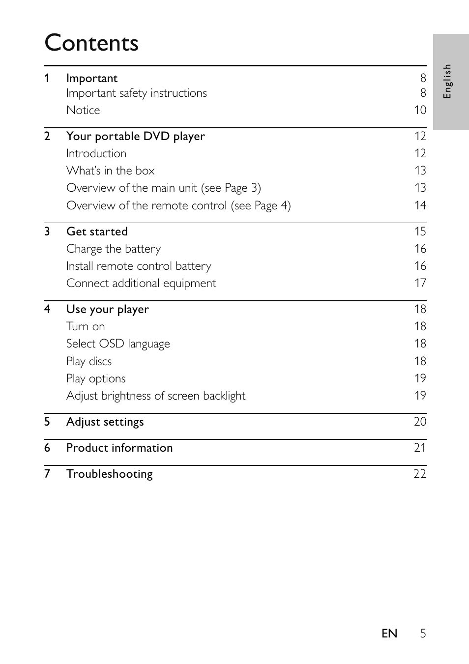 Philips PET941A/37 User Manual | Page 5 / 23