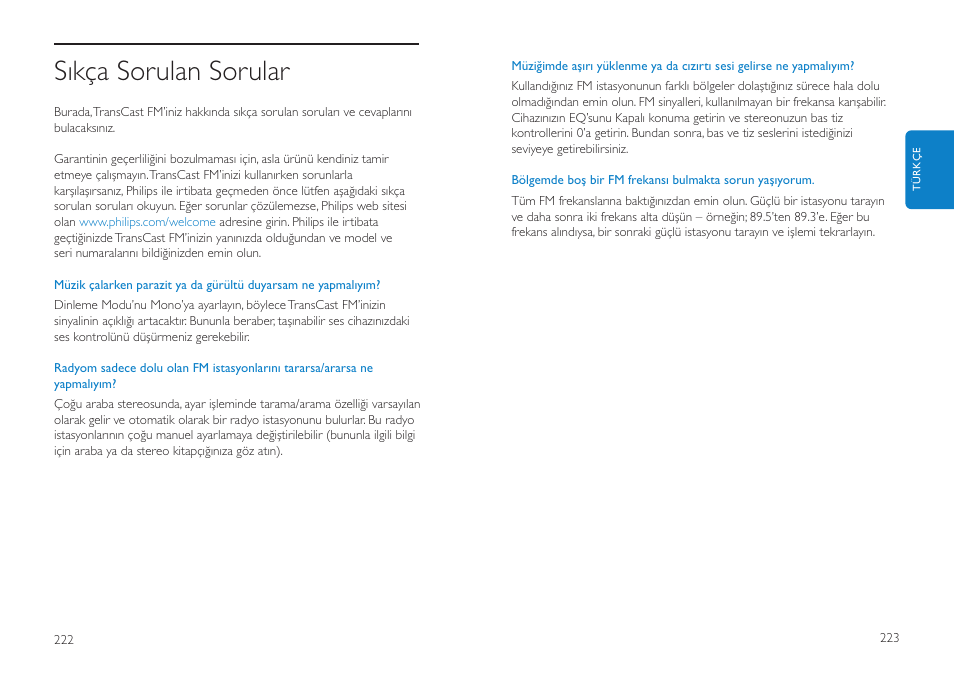 Sıkça sorulan sorular | Philips DLV92009/10 User Manual | Page 112 / 122