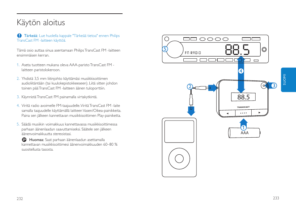 Käytön aloitus | Philips DLV92009/10 User Manual | Page 117 / 122