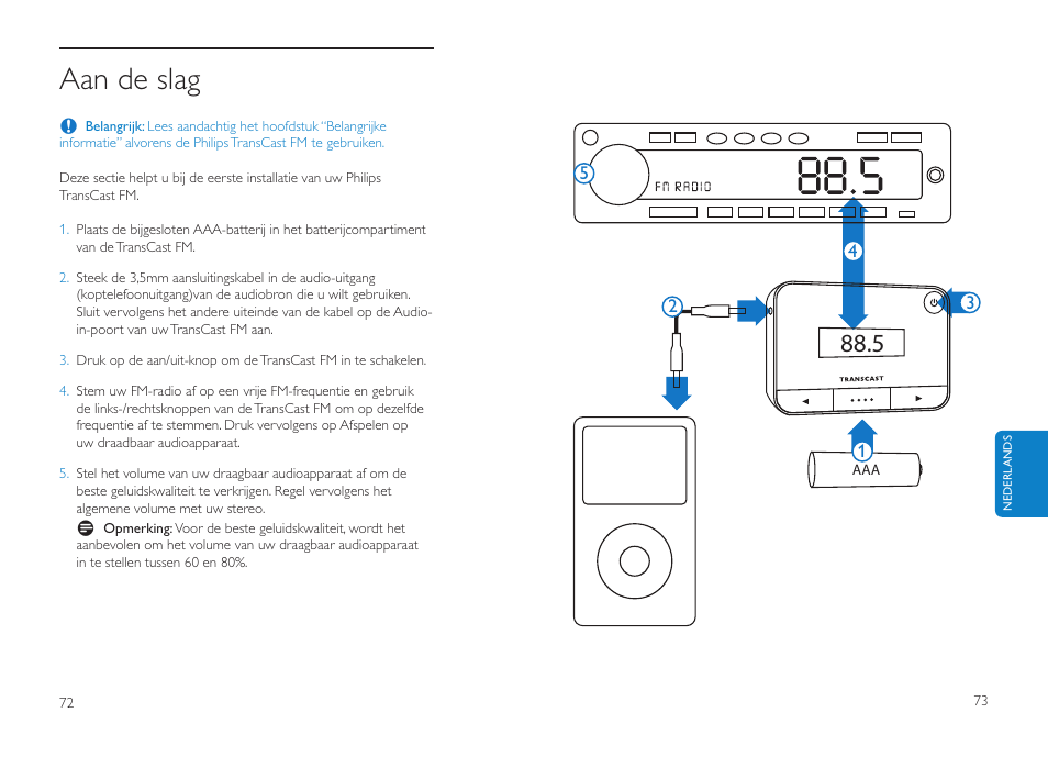 Aan de slag | Philips DLV92009/10 User Manual | Page 37 / 122