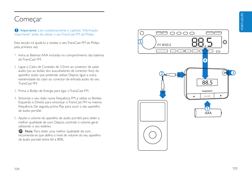 Começar | Philips DLV92009/10 User Manual | Page 53 / 122