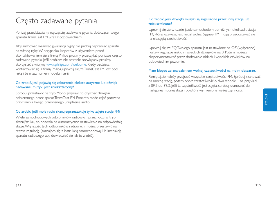 Często zadawane pytania | Philips DLV92009/10 User Manual | Page 80 / 122