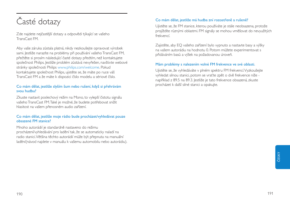 Časté dotazy | Philips DLV92009/10 User Manual | Page 96 / 122