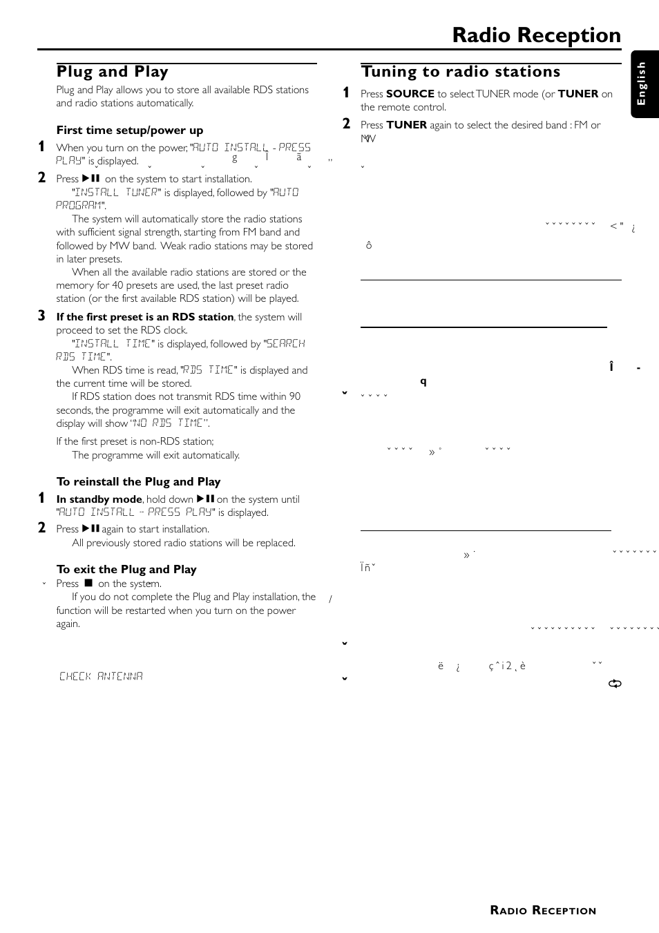 Radio reception, Plug and play, Tuning to radio stations | Philips LX7000SA User Manual | Page 27 / 31