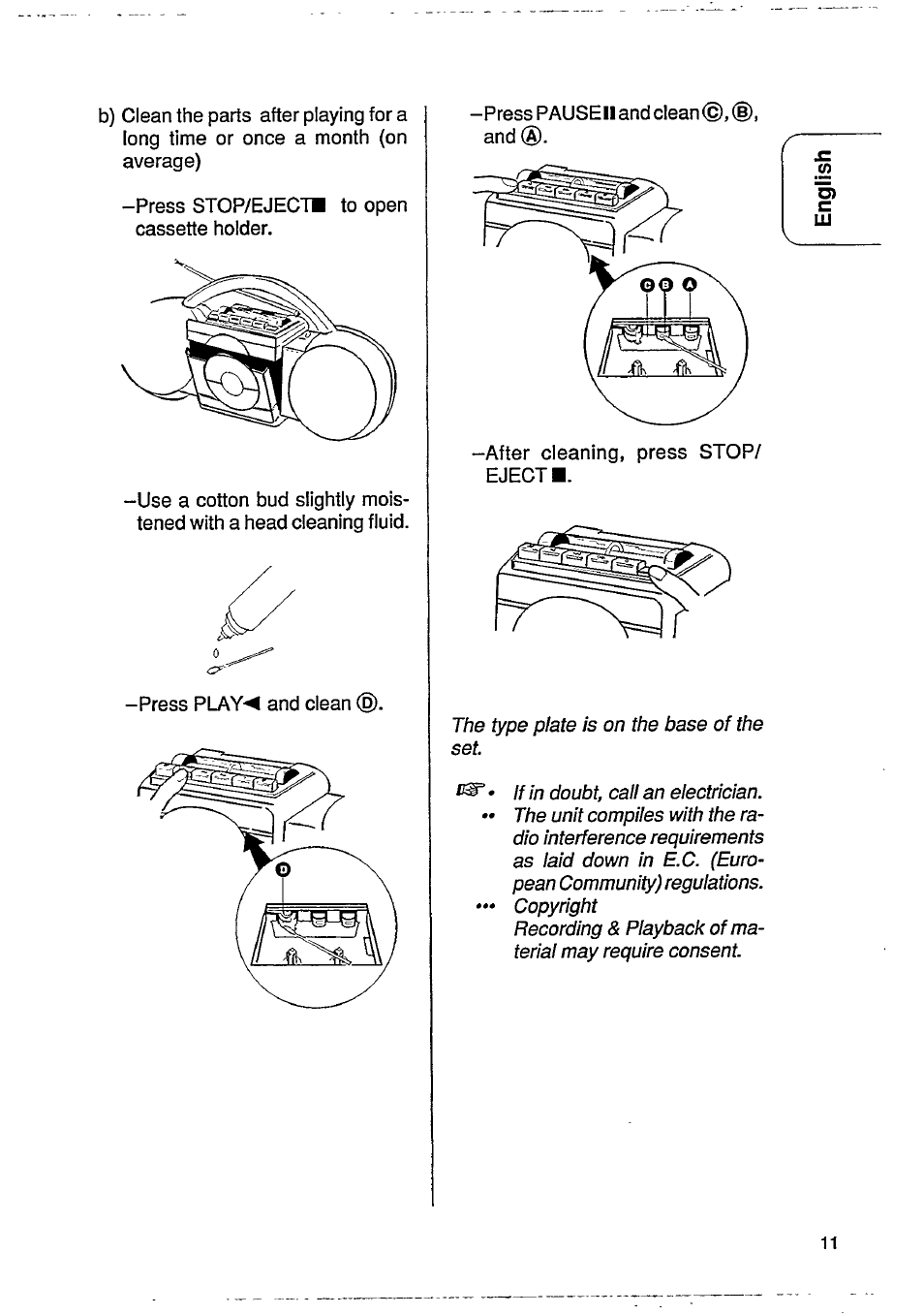 Philips Stereo Radio-Cassette Recorder User Manual | Page 11 / 16