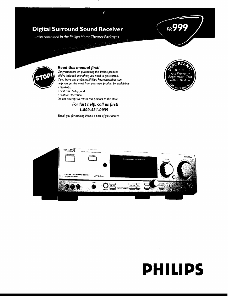 Philips FR999 User Manual | 84 pages