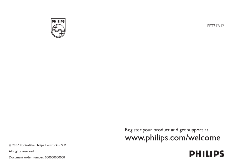 Philips PET712/05 User Manual | 29 pages