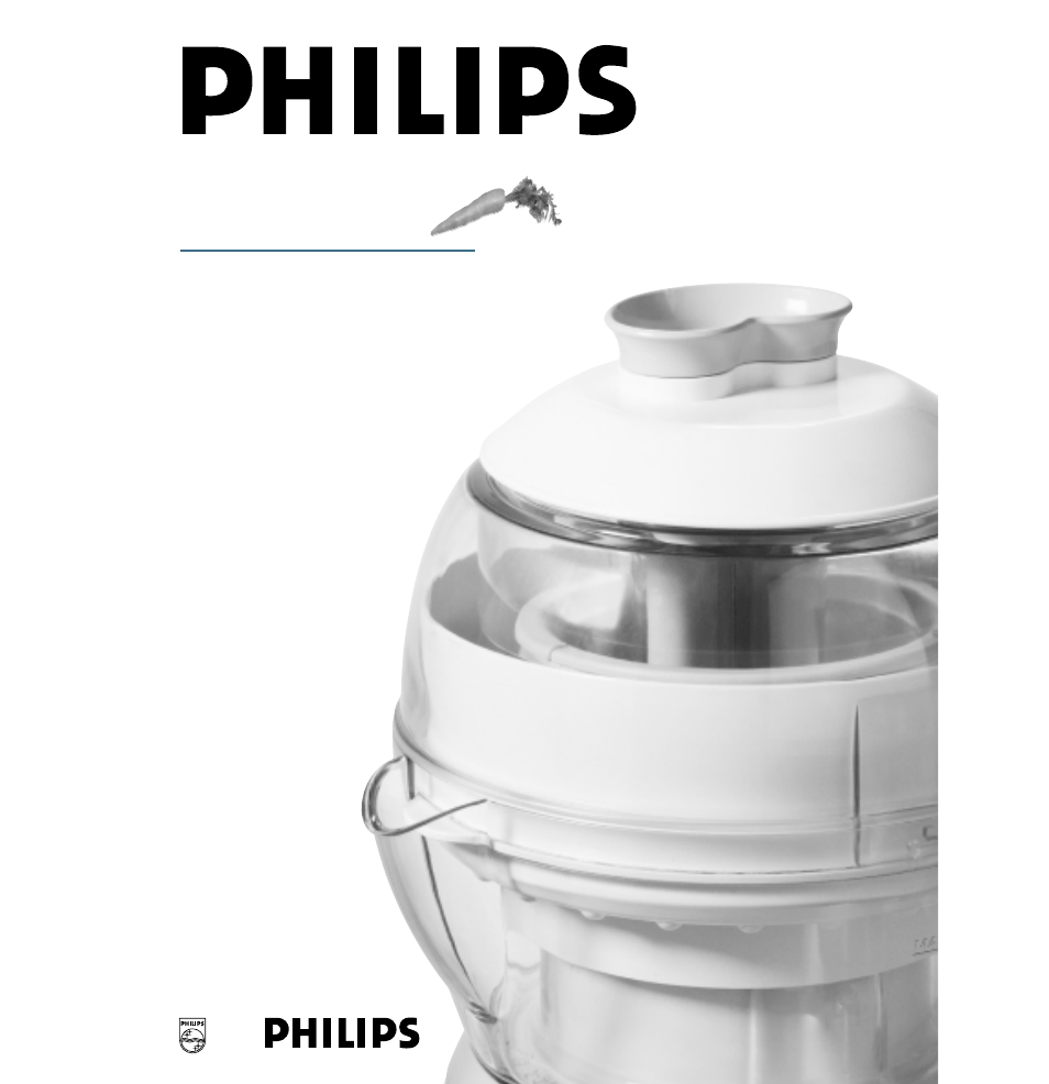 Philips juice extractor serving pitcher HR2828 User Manual | 12 pages