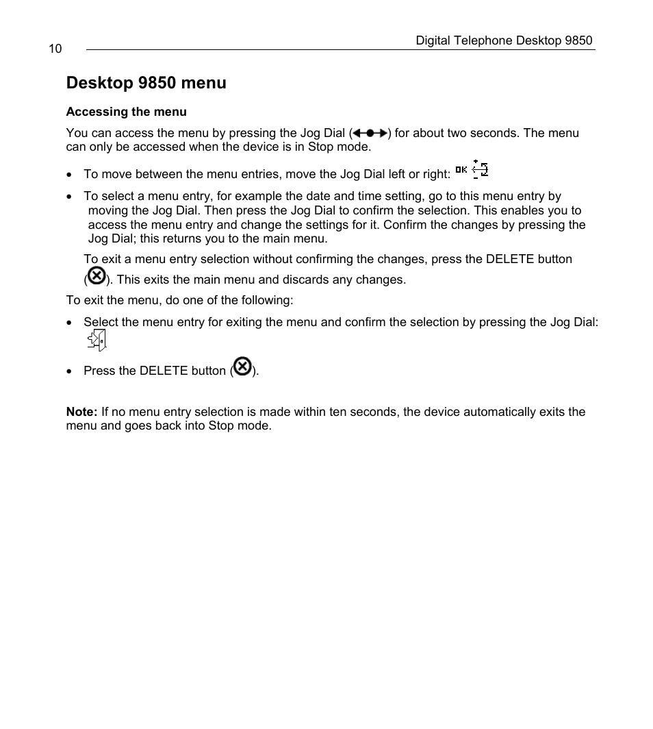 Desktop 9850 menu | Philips 9850 User Manual | Page 10 / 88