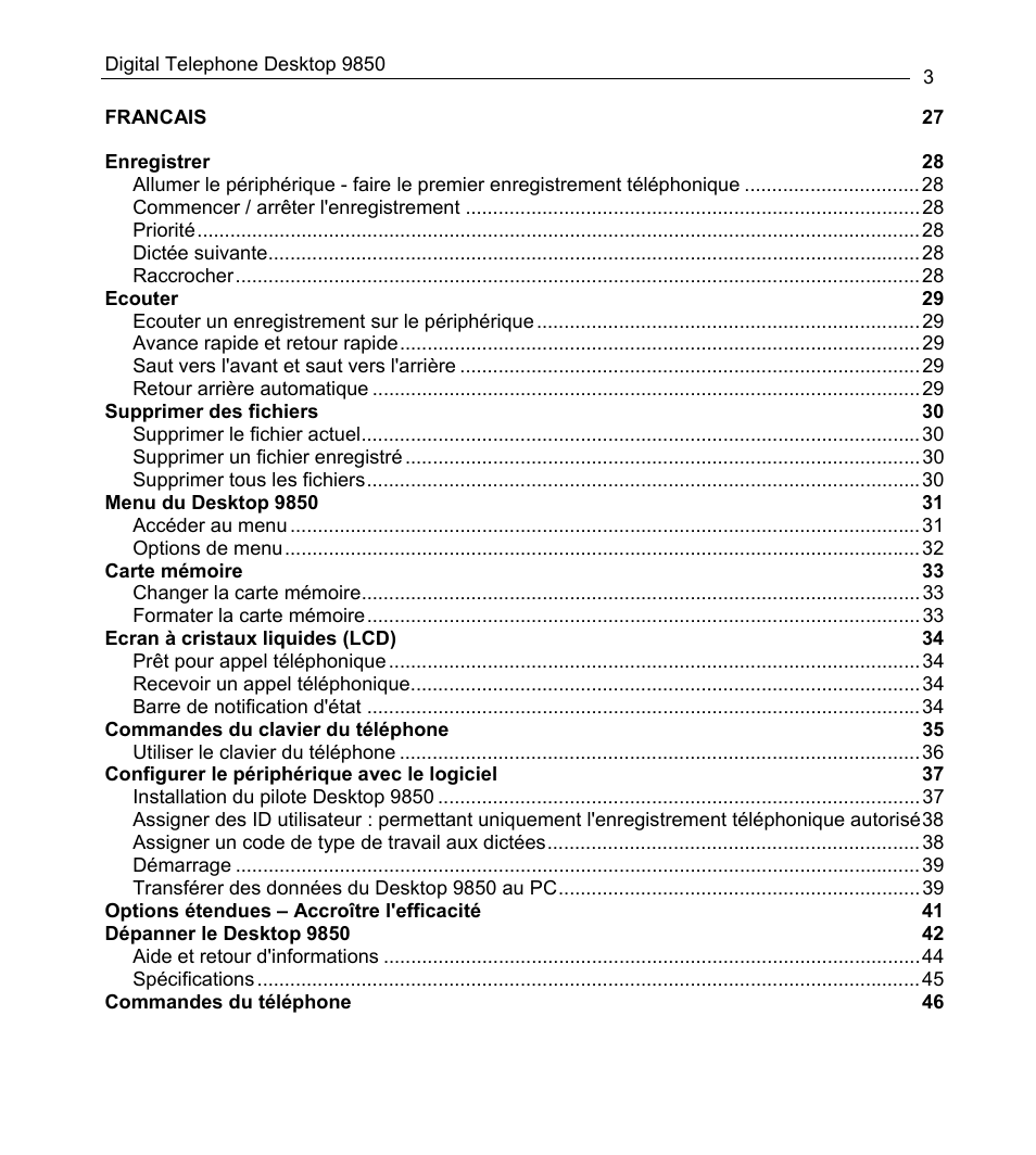 Philips 9850 User Manual | Page 3 / 88