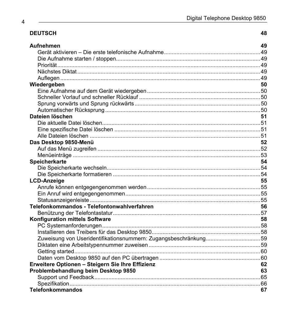 Philips 9850 User Manual | Page 4 / 88