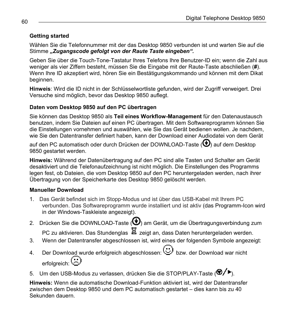 Philips 9850 User Manual | Page 60 / 88