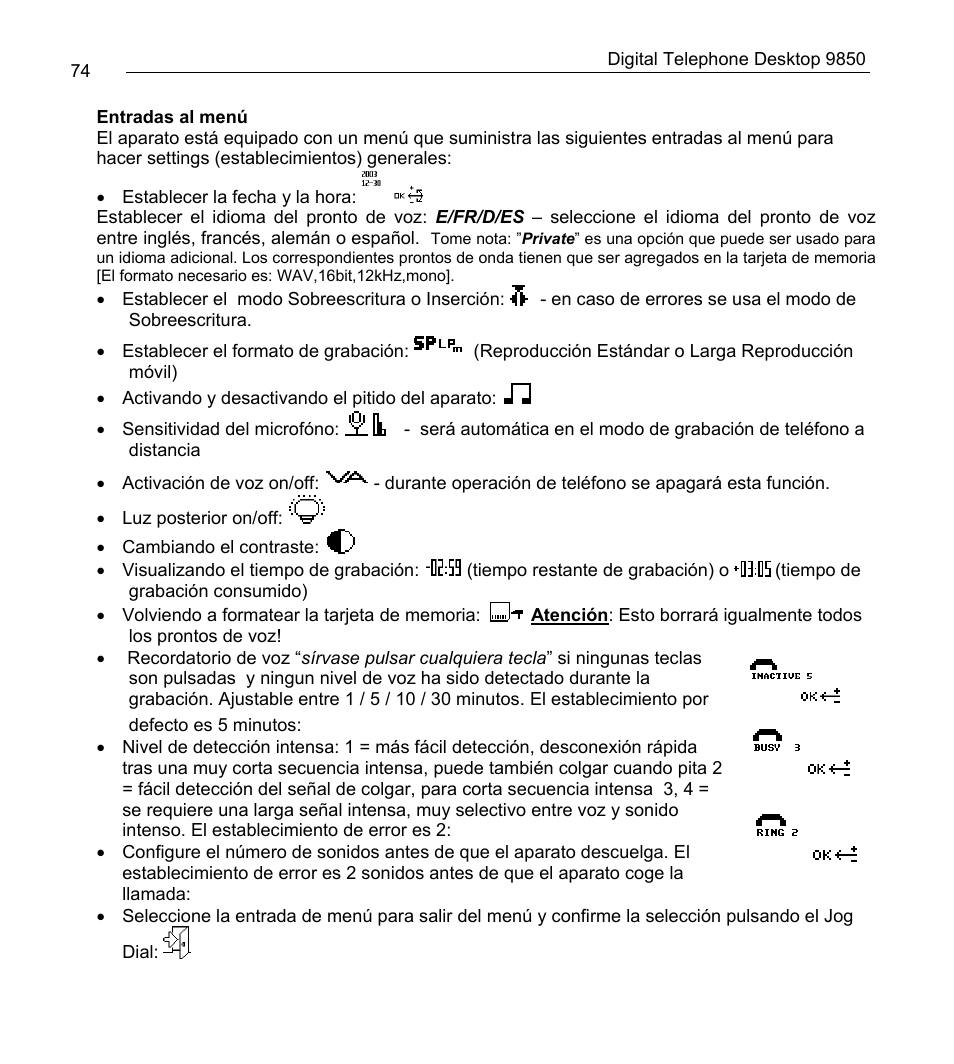 Philips 9850 User Manual | Page 74 / 88