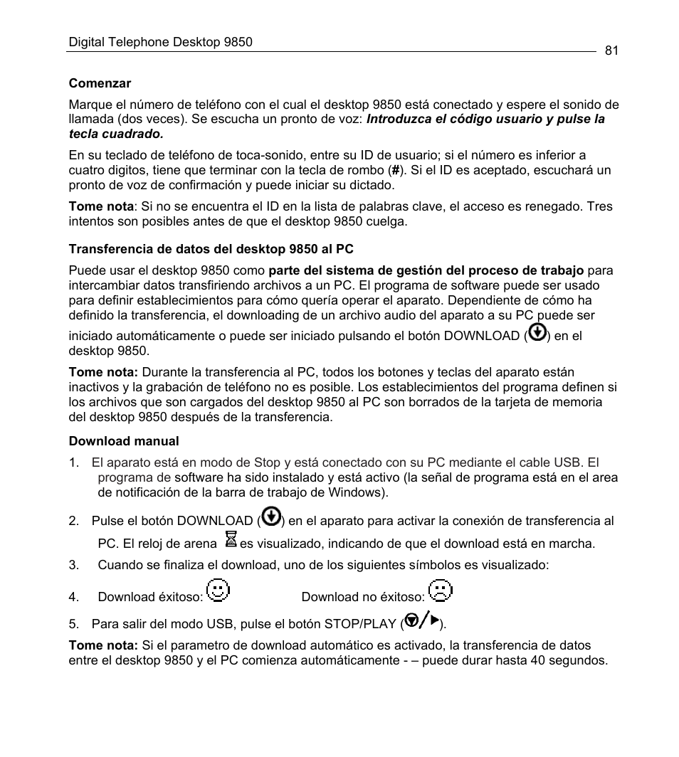 Philips 9850 User Manual | Page 81 / 88