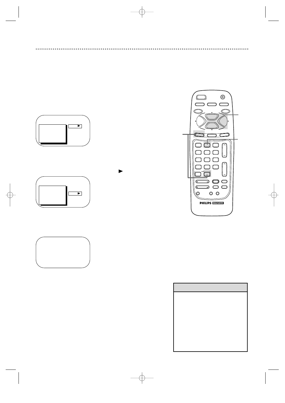 A - b repeat play 49, Helpful hints, Insert a tape in the tv/vcr | Press the combi button, then press the menu button | Philips CCZ254AT User Manual | Page 49 / 60