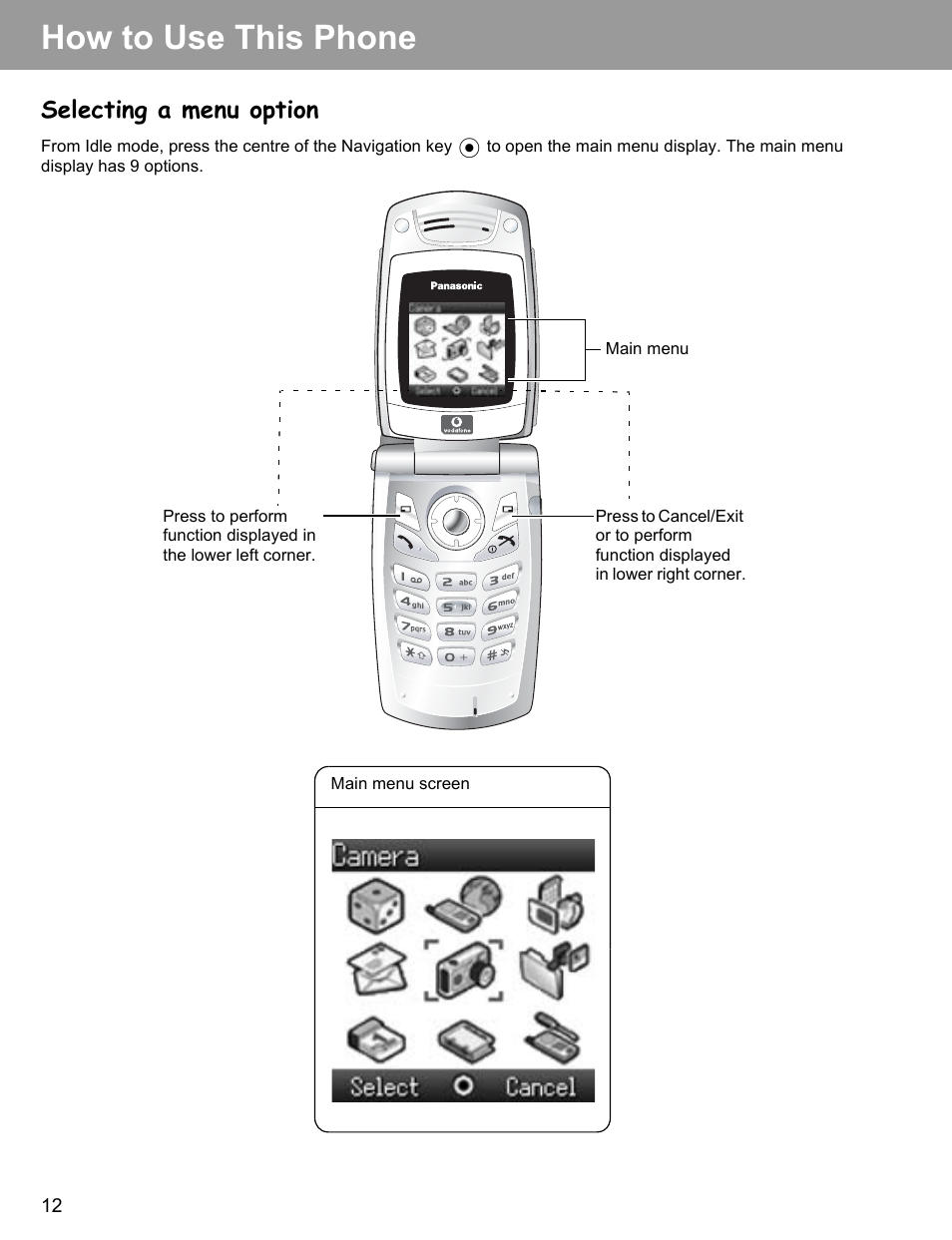 How to use this phone, Selecting a menu option | Philips X400 User Manual | Page 15 / 105