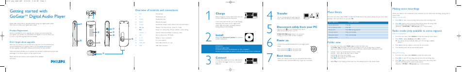 Philips GoGear Digital Audio Player User Manual | 1 page