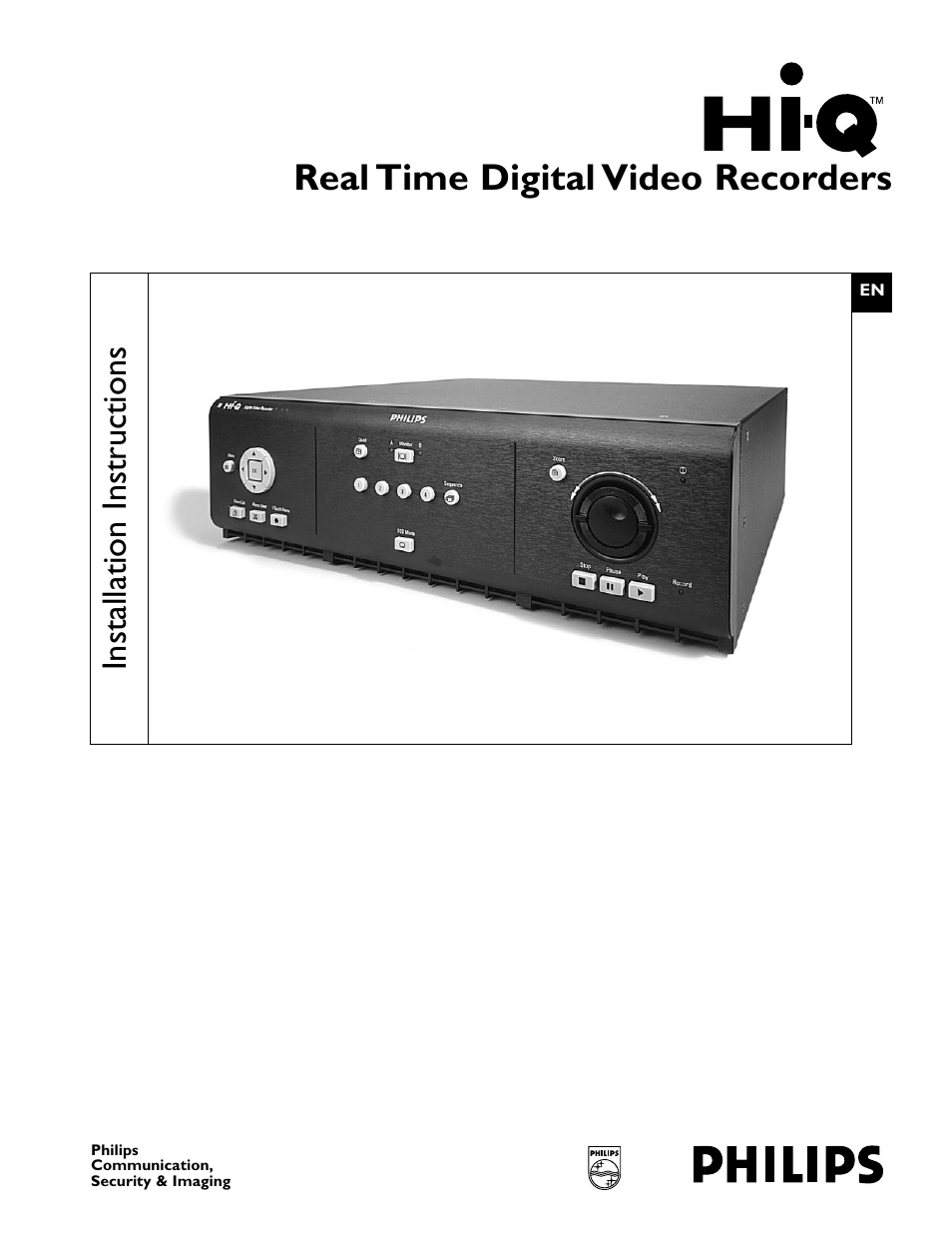 Philips Hi-Q Digital Video Recorders User Manual | 36 pages