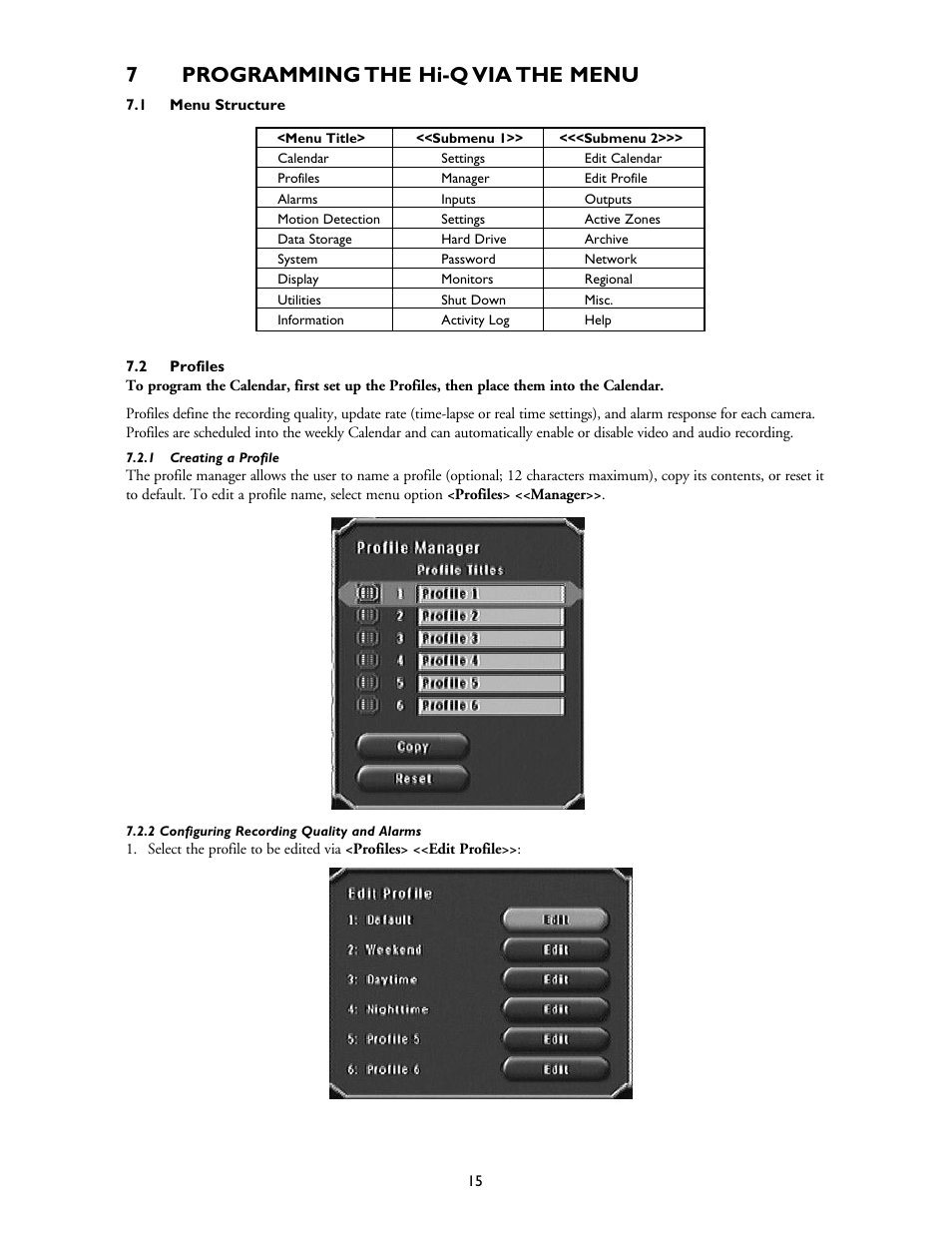 7programming the hi-q via the menu | Philips Hi-Q Digital Video Recorders User Manual | Page 15 / 36