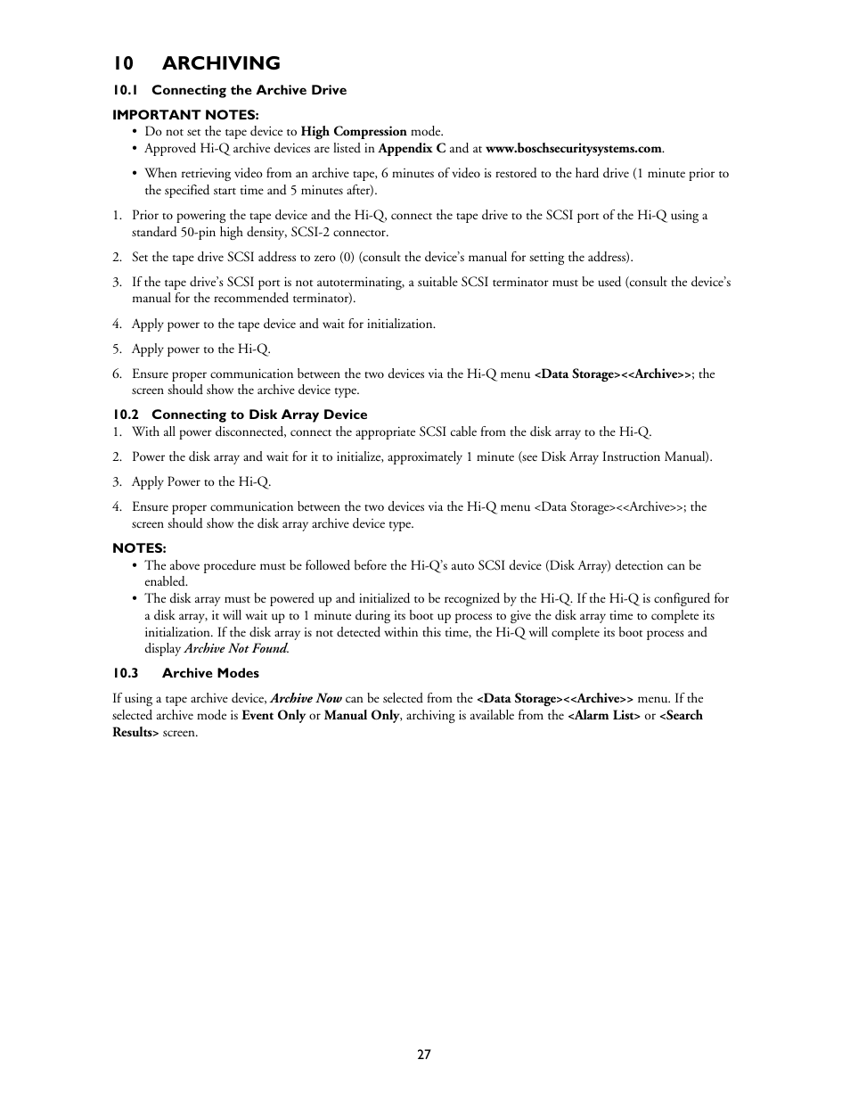 10 archiving | Philips Hi-Q Digital Video Recorders User Manual | Page 27 / 36