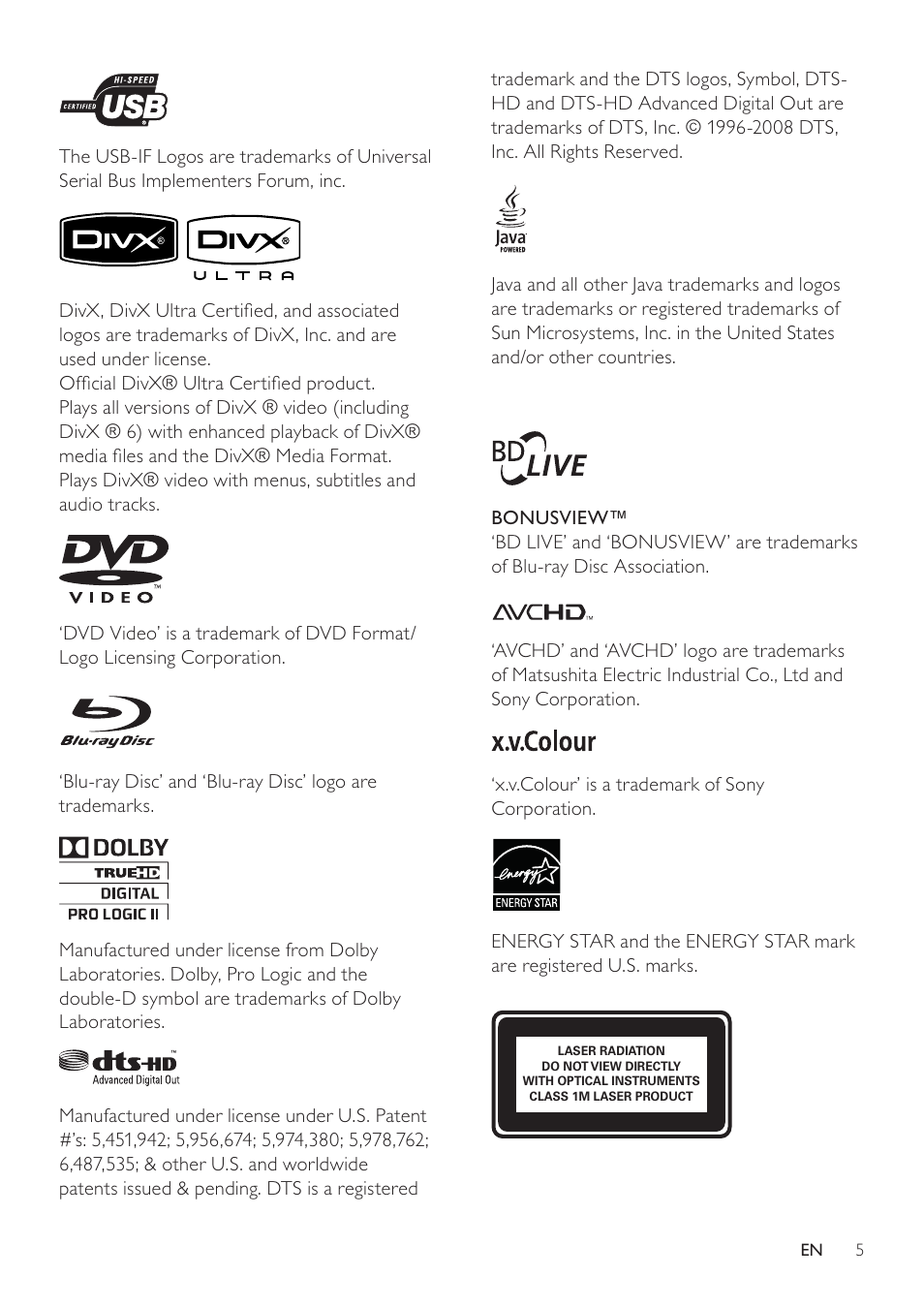 Philips HTS7500 User Manual | Page 5 / 52