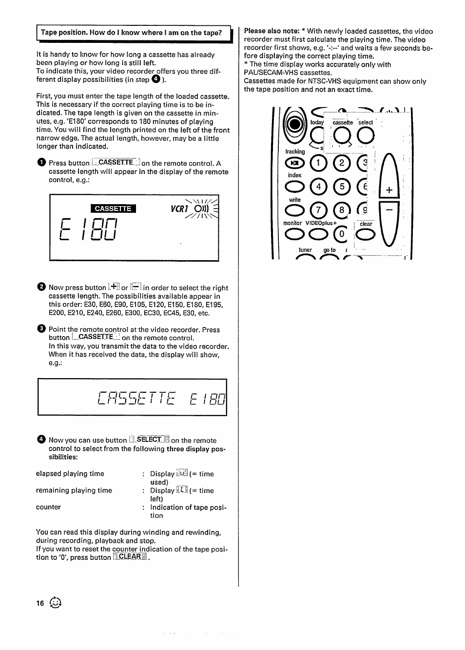 Vcr i o))), O © © g, C / on | 00(l мo | Philips VR727 User Manual | Page 18 / 42