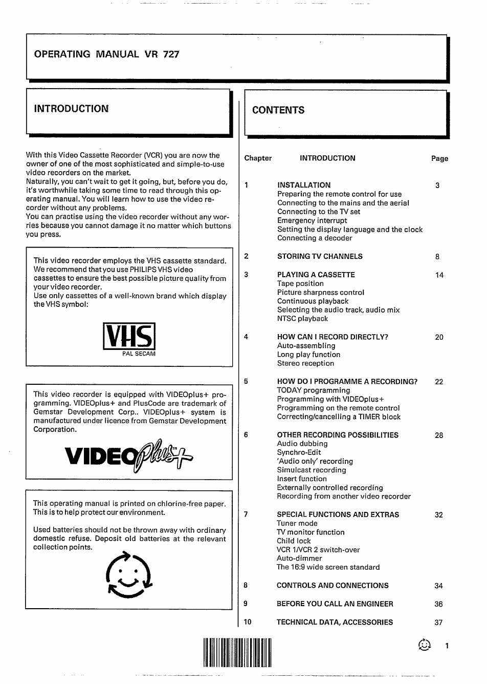 Philips VR727 User Manual | Page 3 / 42