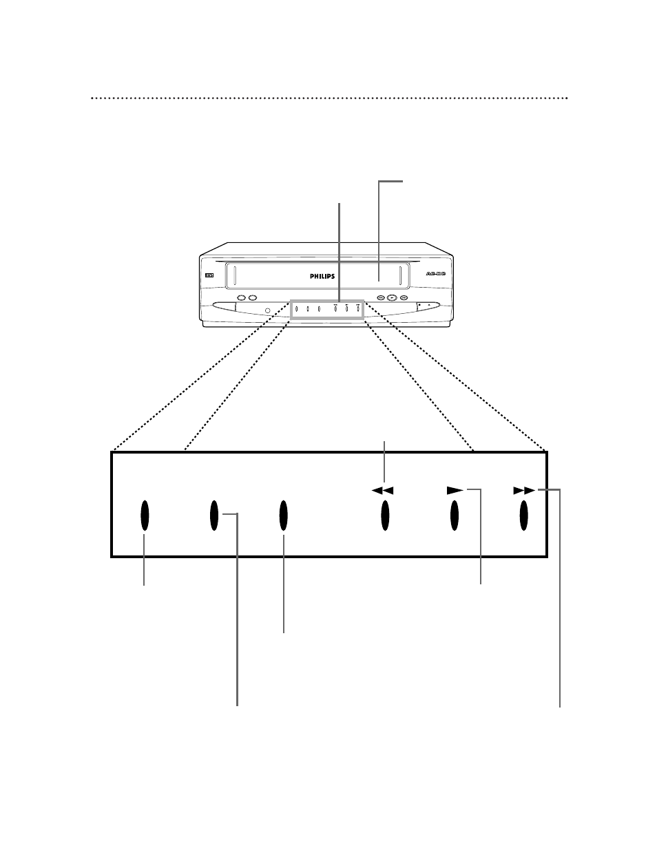 Display panel 13, Power repeat pict. control | Philips VPB115AT User Manual | Page 13 / 24