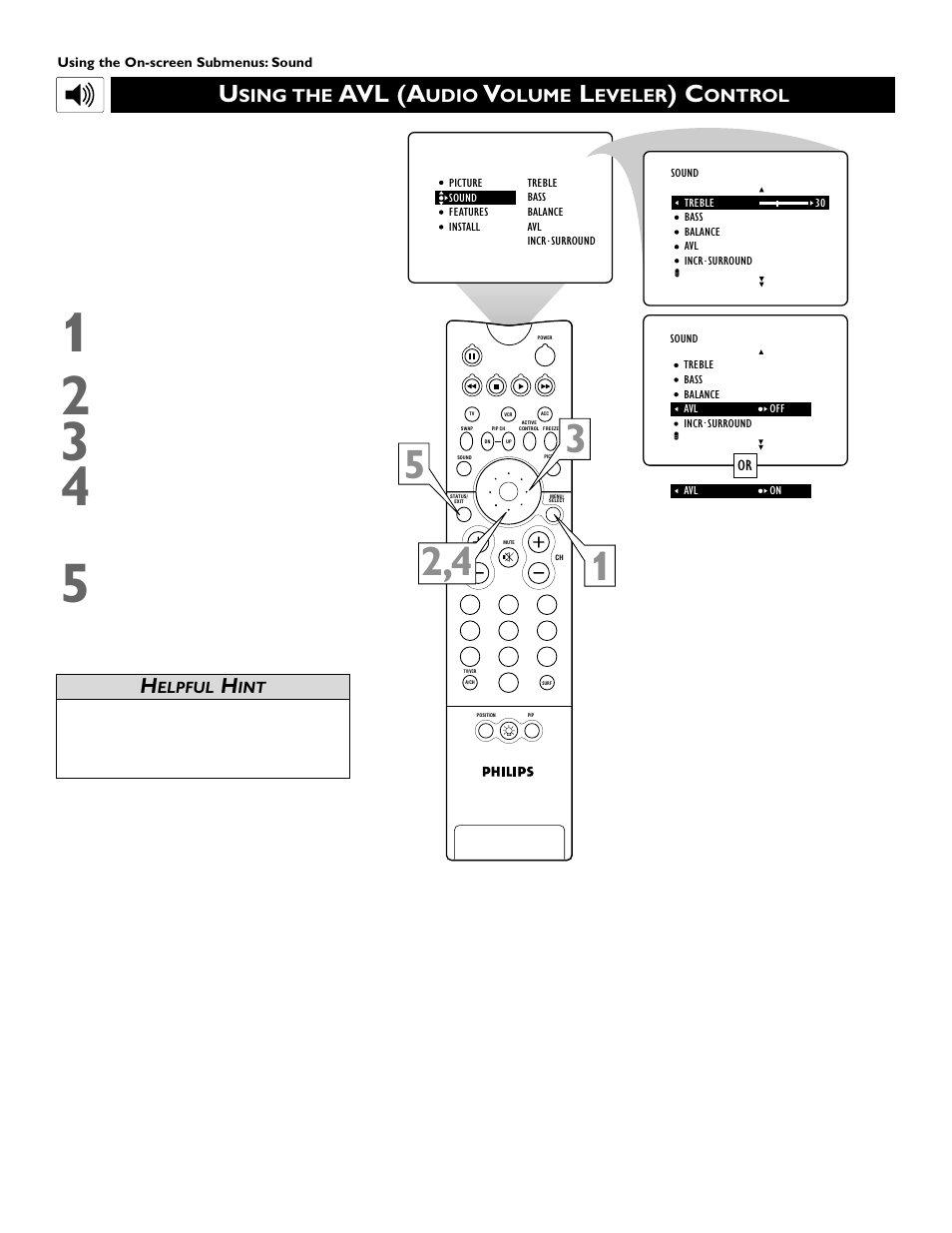 Avl (a | Philips 60PW9383 User Manual | Page 36 / 72