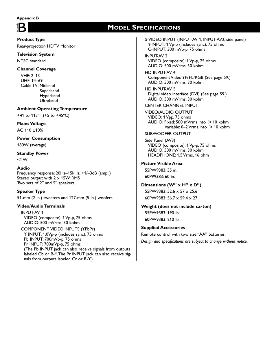 Philips 60PW9383 User Manual | Page 60 / 72
