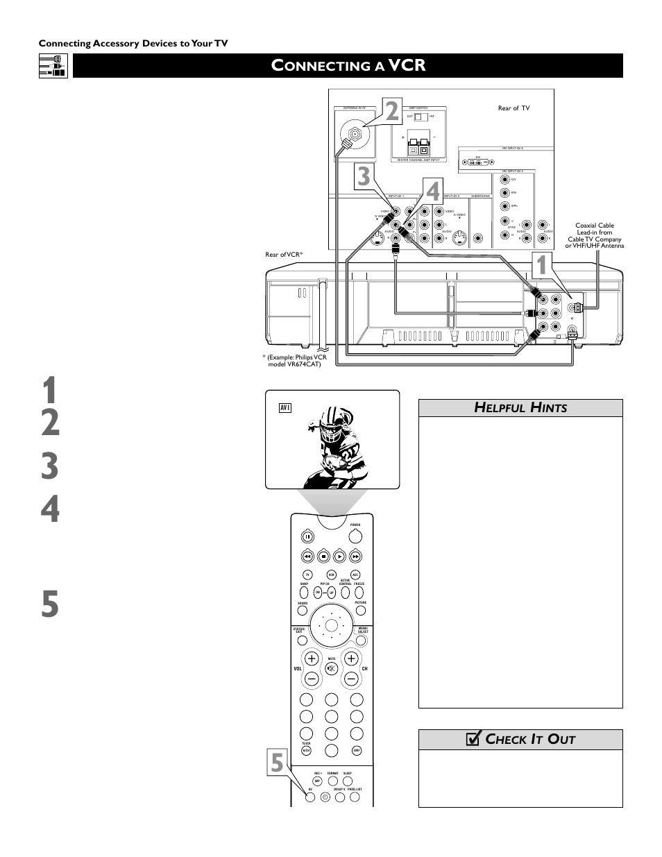 Cc c, Onnecting a, Heck | Elpful, Ints | Philips 60PW9383 User Manual | Page 8 / 72