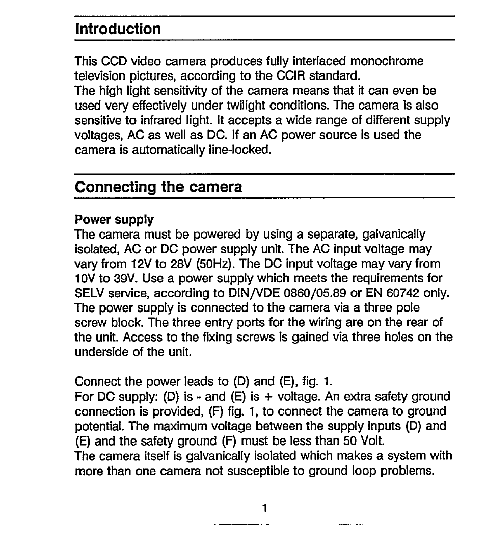 Introduction, Connecting the camera | Philips VCM 6110/00T User Manual | Page 4 / 10