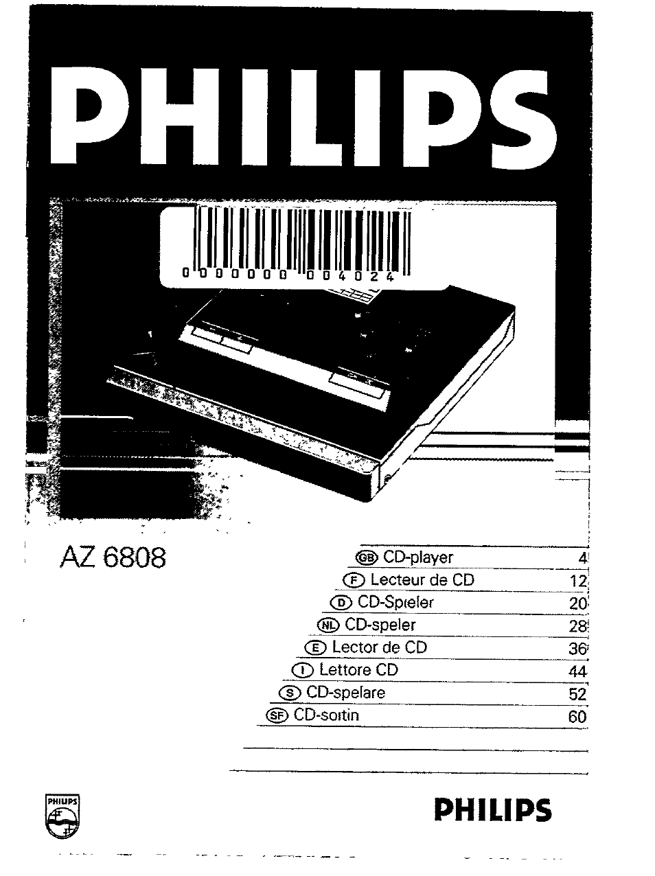 Philips AZ6808/17 User Manual | 22 pages