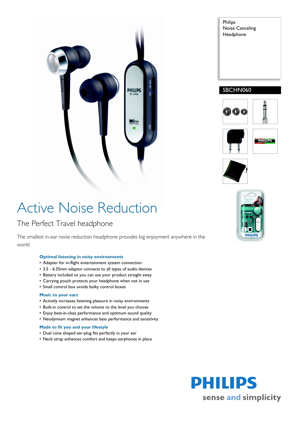 Philips SBCHN060 User Manual | 2 pages