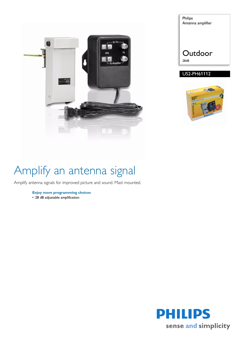 Philips US2-PH61112 User Manual | 2 pages