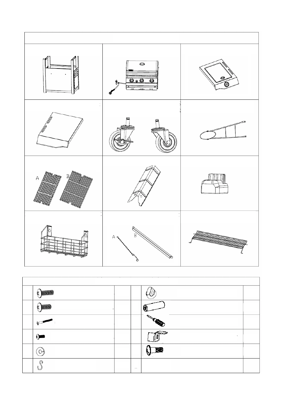 Part list hardware list | Philips BQ04022 User Manual | Page 8 / 29