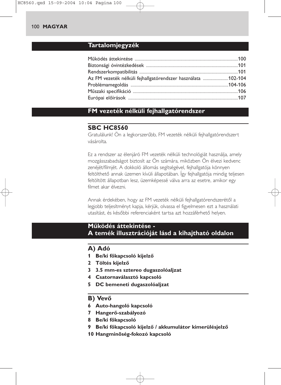 Philips HC 8560 User Manual | Page 100 / 142