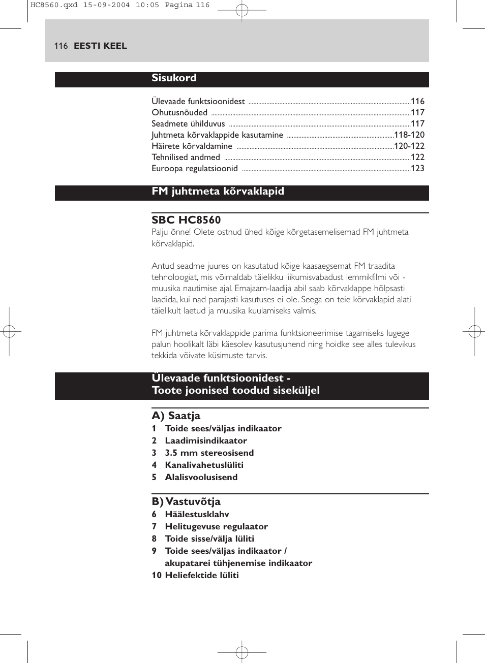 Philips HC 8560 User Manual | Page 116 / 142