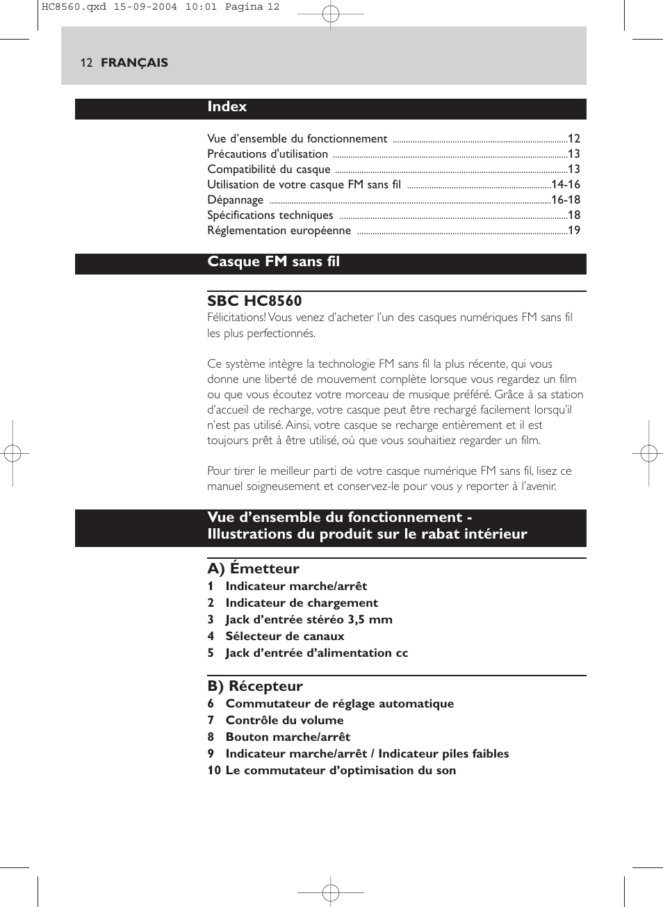 Philips HC 8560 User Manual | Page 12 / 142