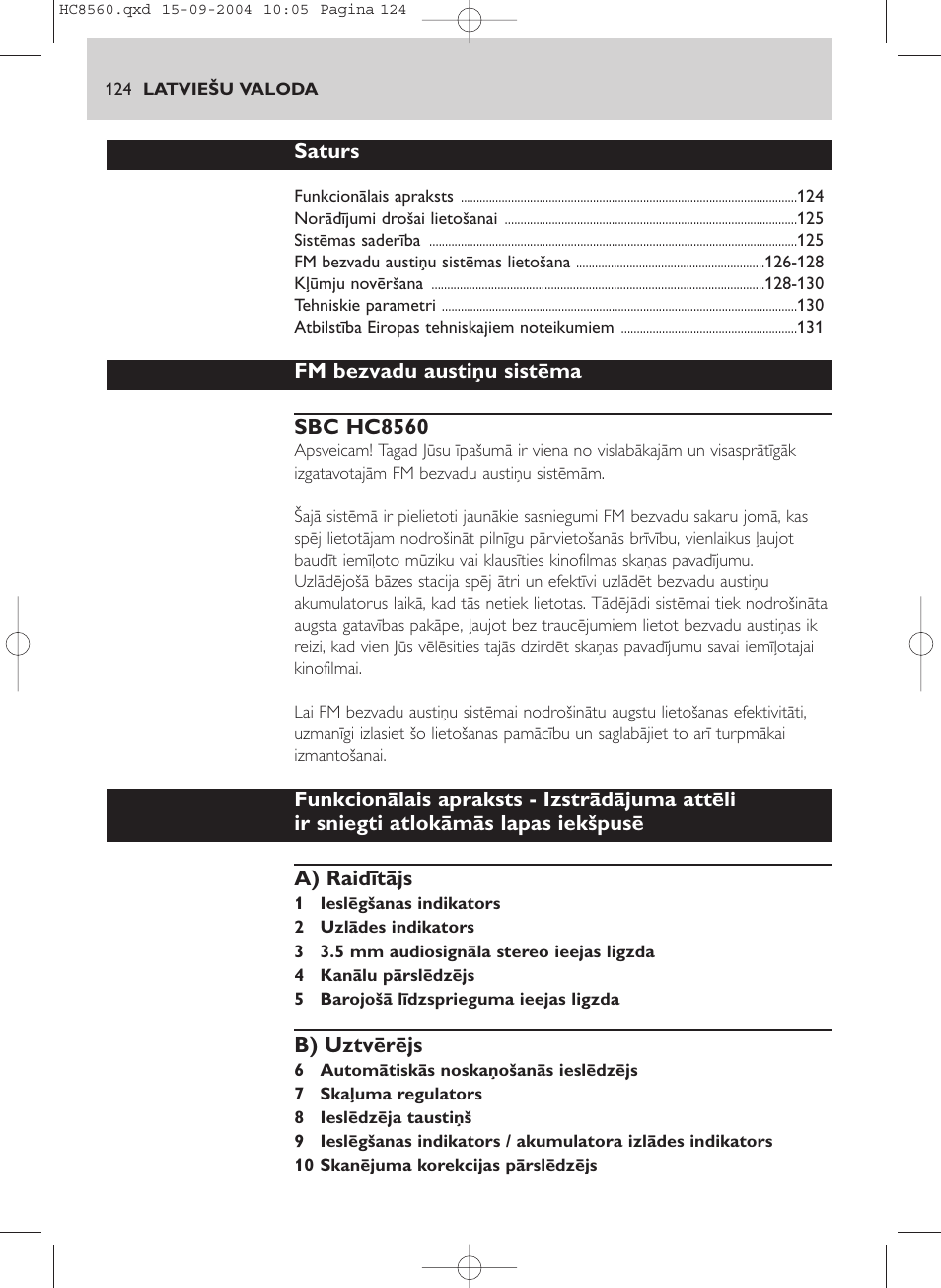 Philips HC 8560 User Manual | Page 124 / 142