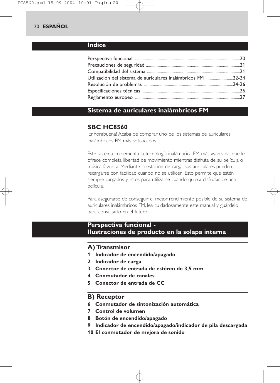 Philips HC 8560 User Manual | Page 20 / 142