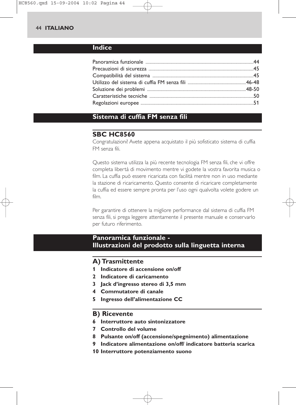 Philips HC 8560 User Manual | Page 44 / 142