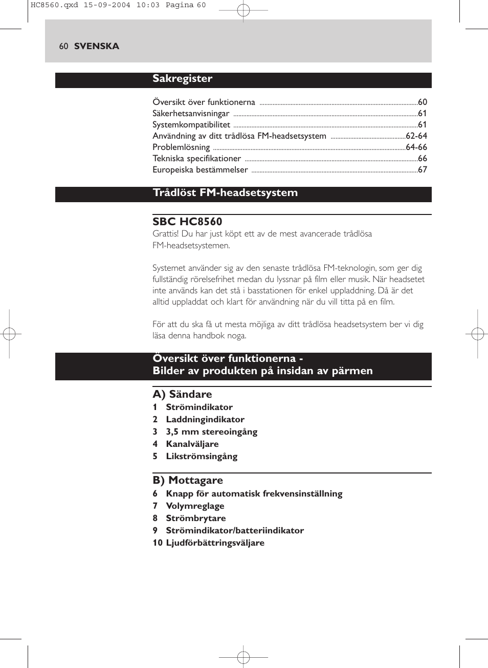 Philips HC 8560 User Manual | Page 60 / 142