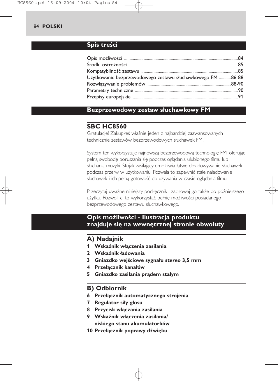 Philips HC 8560 User Manual | Page 84 / 142