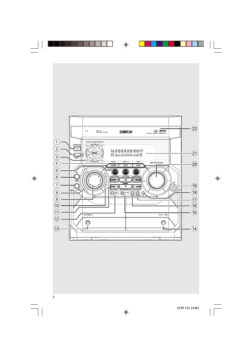Philips FW-M355 User Manual | Page 3 / 31