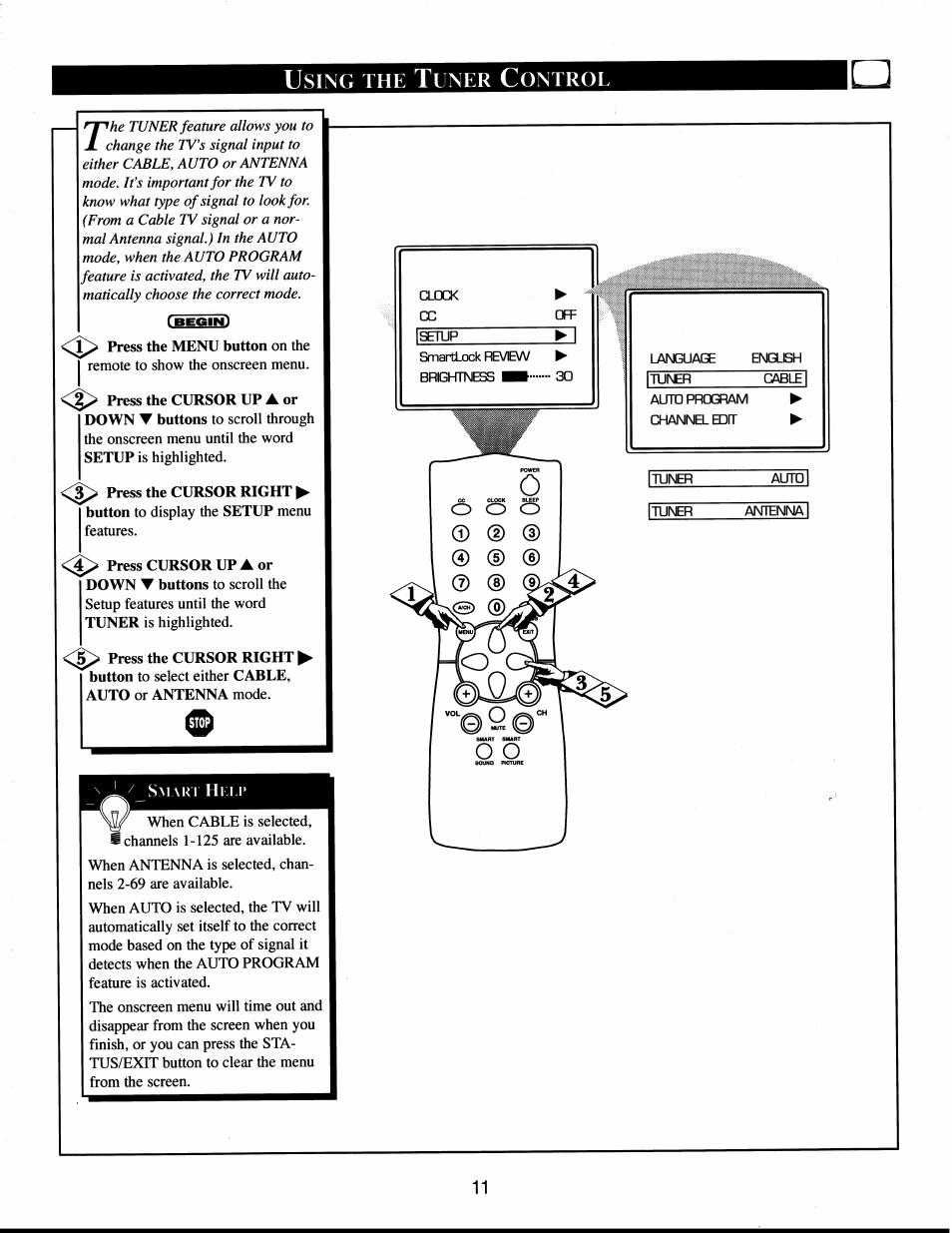 Brighttness, D d), Sing | Uner, Ontrol | Philips XS1956CI User Manual | Page 11 / 40