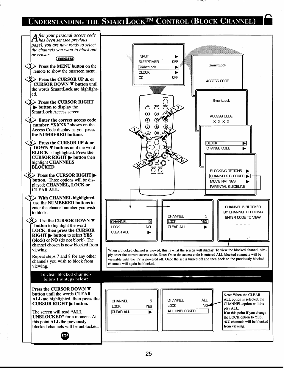 Nderstanding, Mart, Ontrol | Lock, Hannel | Philips XS1956CI User Manual | Page 25 / 40